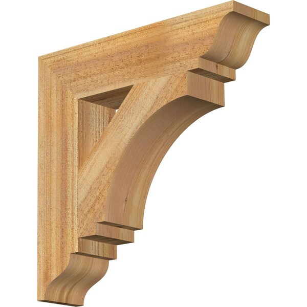 Ekena Millwork Imperial Traditional Rough Sawn Bracket, Western Red Cedar, 4"W x 18"D x 18"H BKT04X18X18IMP01RWR - main